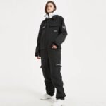 Female Cargo Snowsuit Overalls One Piece Snow Jumpsuit - Image 5