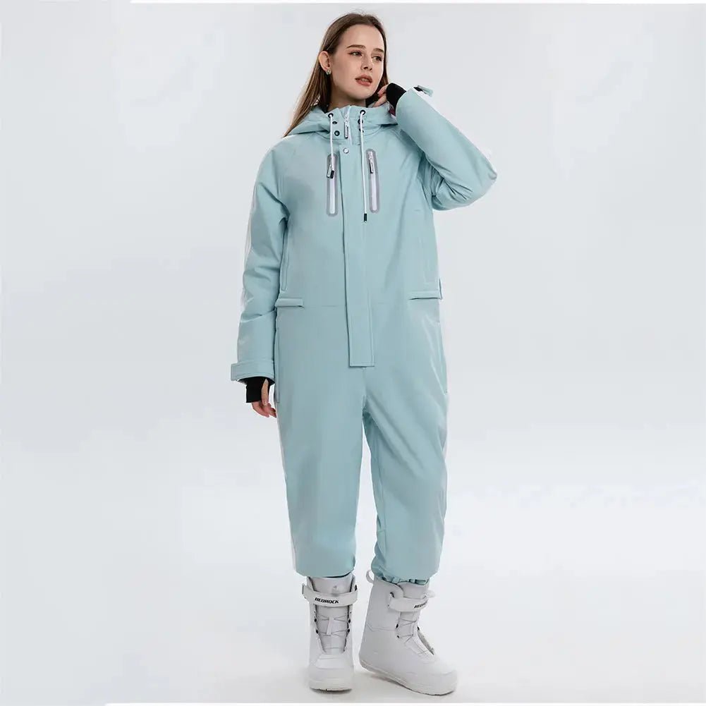 Hotian-Colorblock-Women-Snowboarding-One-Piece-Snow-Suits-HOTIAN-1689673789951.jpg Loose Fit Ski Snowboarding Jumpsuits One Piece Snow Suits - Image 1