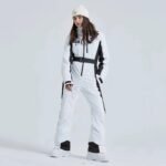 Hotian Women High Neck Hooded One Piece Ski Suits