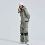 Women Outdoor Hooded Ski Suits Winter One Piece Snowsuits Jumpsuits - Image 4
