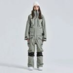 Women Outdoor Hooded Ski Suits Winter One Piece Snowsuits Jumpsuits - Image 6