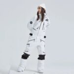 Women Outdoor Hooded Ski Suits Winter One Piece Snowsuits Jumpsuits - Image 9