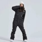 Women Outdoor Hooded Ski Suits Winter One Piece Snowsuits Jumpsuits - Image 10