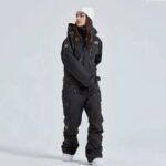 Women Outdoor Hooded Ski Suits Winter One Piece Snowsuits Jumpsuits - Image 12