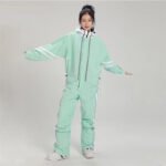 Retro One-piece Ski Jumpsuits for Women Loose Fit Snowsuits - Image 7