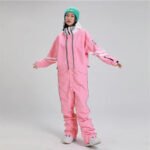 Retro One-piece Ski Jumpsuits for Women Loose Fit Snowsuits - Image 5