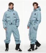 Loose Fit One-piece Snowsuits Adjustable Belt Ski Jumpsuits - Image 4