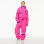 Loose Fit One-piece Snowsuits Adjustable Belt Ski Jumpsuits - Image 6