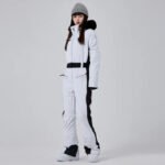 Luxury Fur Collar Thicken Snow Jumpsuits Female Sonw Suits - Image 2