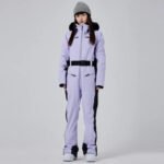 Luxury Fur Collar Thicken Snow Jumpsuits Female Sonw Suits - Image 3