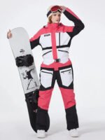 One-piece Ski Suit for Men & Women Patchwork Snowwear - Image 4