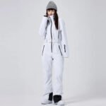 Windproof Chic One-piece Snow Jumpsuits Women Outdoor Skisuits - Image 5