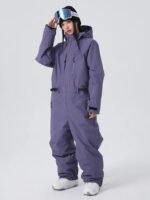 Women Chic One Piece Ski Suits Full Body Snow Jumpsuits - Image 5