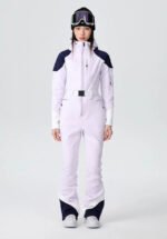 Women Fitted Stretch Ski Jumpsuit Elegant One-piece Flare Snowsuits - Image 2