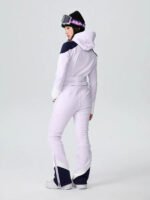 Women Fitted Stretch Ski Jumpsuit Elegant One-piece Flare Snowsuits - Image 6