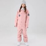 Women One Piece Ski Suits Hooded Cargo Ski Jumpsuits - Image 3