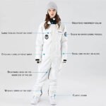 Women One Piece Ski Suits Hooded Cargo Ski Jumpsuits - Image 6