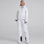 Women's White One Piece Snow Jumpsuits Ski Suits  - Image 2