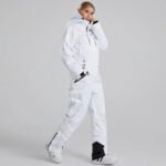 Women's White One Piece Snow Jumpsuits Ski Suits  - Image 4