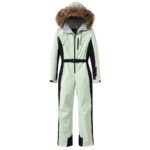 Women's One Piece Ski Suits Fur Collar Outdoor Jumpsuits - Image 9