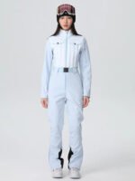 Women's One-piece Slim Ski Suits High elasticity Snow Jumpsuit - Image 8