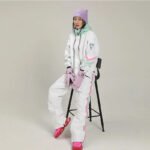 Retro One-piece Ski Jumpsuits for Women Loose Fit Snowsuits - Image 8